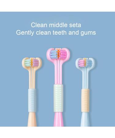 Shop Ioiuskku Triple Toothbrush - Triple Clean Technology for Efficient Oral Care | Pink for Adults & Girls - Buy Online on GoSupps.com
