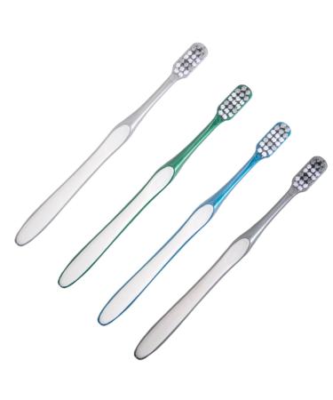 Frcolor 4 pieces men toothbrush travel toothbrush portable for travel easy hand cleaning hard bristle fine bristle toothbrush manual cleaning practical tooth cleaning