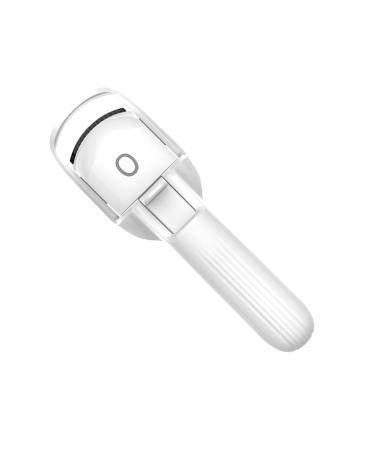 Acunny Heated Eyelash Curler Heated Eyelash Curler - Portable Eyelash Curler Tool - Fast Natural Curling Electric Curler 3 Heating Modes Eye Makeup Tool with Cushion White