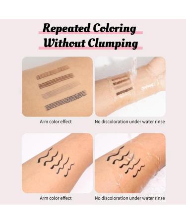 Crayon Sourcils 2 en 1 Double Extr mit avec Eyeliner Stylo Pointe Quadruple pour Sourcils et Eyeliner Dernier Maquillage Toute la Journ e (Marron A) - Buy Online on GoSupps.com