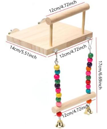 2pcs Bird Platform Stand Wooden Platform Play Exercise Stands Parrot Perches and Swing Bird Cage Toys Wood Swing Ferris Wheel Chewing for Parakeet Cockatiel Conure(size:1set) - Buy Online on GoSupps.com