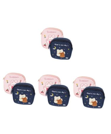 Healeved 8 STK Aunt's towel-keeping bag travel bags for women's bandages tampon bag holder mini-m nztachen holder of period products cotton outside package Girls Sortedx4st 13x4cmx4pcs