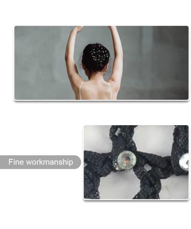 2 Pack Reusable Hair Nets For Buns Womens Kids Children Girls Crochet Bun Net Dance Ballerina Recital Crystal Rhinestone Diamante Princess Ballet Recital Dance Dressage Hair Jewelery Accessories - Buy Online on GoSupps.com