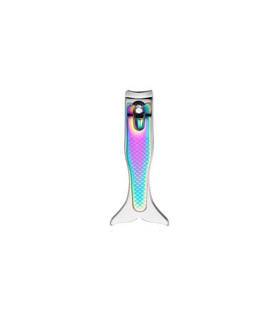 HCHGJKN Nail Clippers Nail Clippers Gradient Mermaid Three-dimensional Fish Scale Texture Handle Color Stainless Steel With File Nail Repair Tool