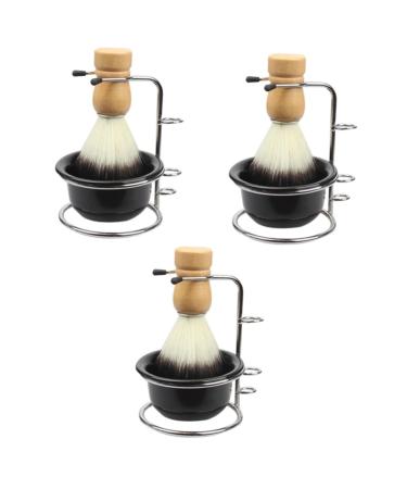 Angoily 3 sets of razor foam shell Razor apparatus shaving holder shave shaving accessories shaving accessories shaving soap tablecloth clips household shaving shaving bracket rustpin rustproof steel blackx3stk 12x8.5cmx3pcs