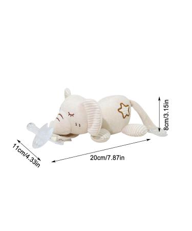 Adorable Elephant Pacifier Holder | Soft & Skin-Friendly Animal Attachment for Boys & Girls | Cuddly Pacifier Holder - Best for Babies - Buy Online on GoSupps.com