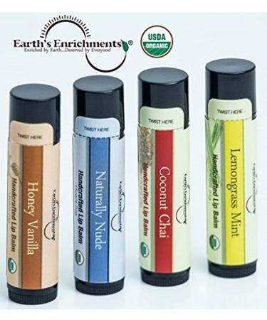 Lip Balm (USDA Organic) Coconut Chai Moisturizing Coconut Oil and Shea Butter  - Buy Online on GoSupps.com