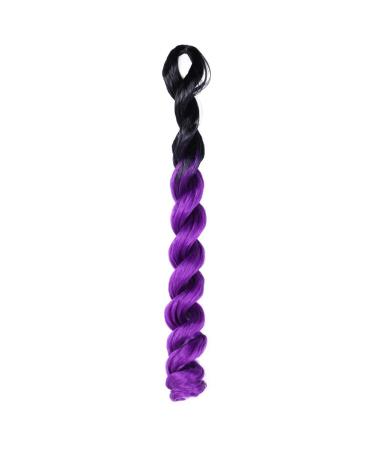 3x Generic Braids Extension Twists Braiding Hair Synthetic Hair Ombre Black-Purple 50cm/20"