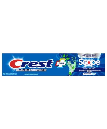 Crest Premium Plus Antibacterial Active Foam Intense Mint Toothpaste 7.2 Ounce