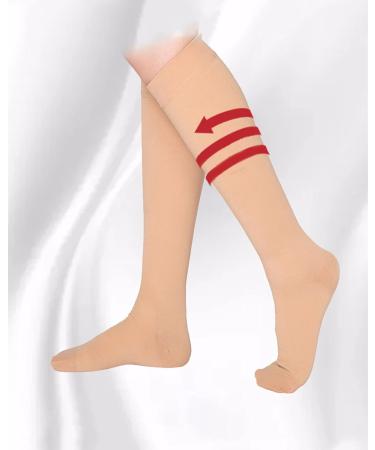 Buy WSYKC Compression Socks Set - 2 Pairs 23-32 mmHg Gradient Pressure Black & Beige XL - International Shipping Available - Buy Online on GoSupps.com