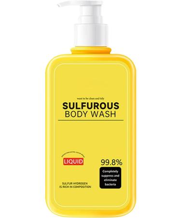 Sulfur Shower Gel Multi-Action Sulfur Facial Liquid Soap 300ml | Refreshing Shampoo Intense Cleansing Shampoo for Men and Women Travel Home Camping - Buy Online on GoSupps.com
