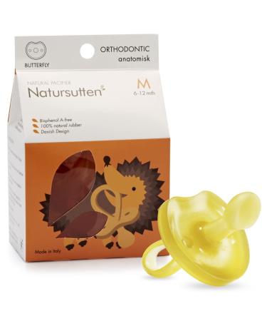 Natursutten Pacifiers 6-12 Months - 1-Pack Original Shield Orthodontic Nipple Natural Rubber Safe & Soft BPA-Free Pacifiers for Breastfeeding Babies - Newborn Pacifiers Made in Italy - Buy Online on GoSupps.com