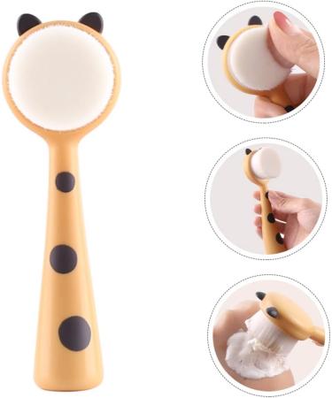 SOLUSTRE Manual Face Brush Household Facial Brush Face Exfoliator Face Washer Face Wash Brush Rose Gold Ribbon Facial Cleaning Brush Manual Facial Brush Miss Handheld Scrub Nylon - Buy Online on GoSupps.com