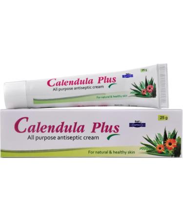 Hahnemann Calendula Plus All Purpose Antiseptic Cream - 25gm- for Minor Burn & cuts Scratches Insect Bites Cracked Lips Sore Lips chapped Skin Cracked Heals