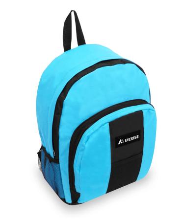 Everest Backpack with Front and Side Pockets, Turquoise