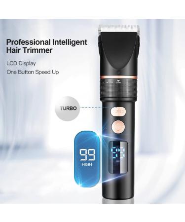 Buy Powerful Adjustable Cordless Hair Clippers for Men - LCD Rechargeable Hair Trimmer for Salon & Home Use - Buy Online on GoSupps.com