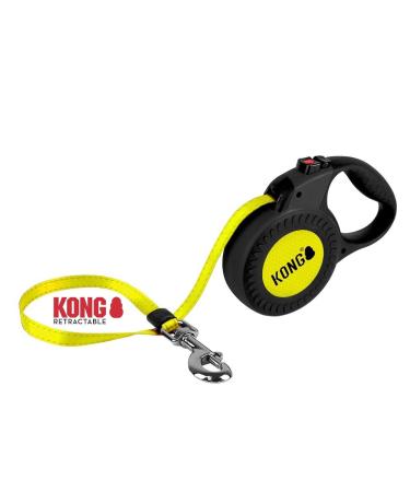 Cong roll-out dog leash in 5m length I For large dogs up to 50kg i size L i high-quality roller linen with break & lock system in yellow-black i leash with soft handle & high-reflecting belt black large - Buy Online on GoSupps.com