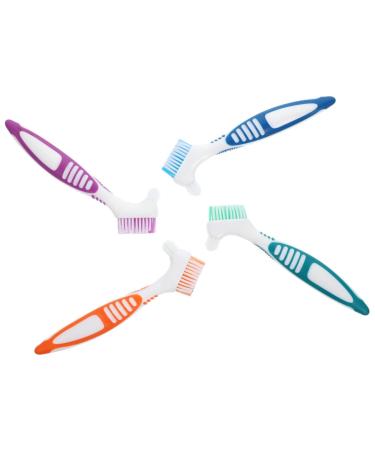 minkissy Toothbrush for Dentures Oral Care Colored Rubber TPE 8 Pack