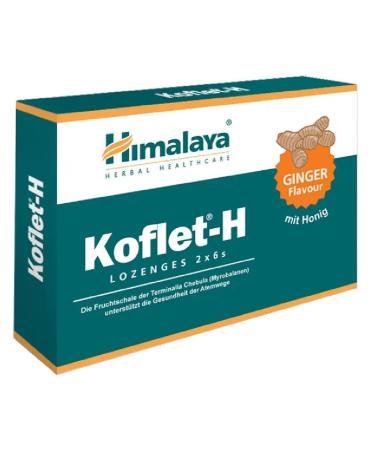 Himalaya - KOFLET - Koflet-H | Sucking Lozenges to soothe throat with honey and natural extracts - 12 lozenges - Ginger flavor