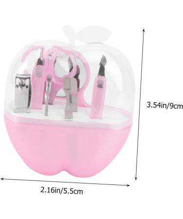 POPETPOP Fingernail Trimmer Tools Mirrors Nail Trimming Kit Nail Kit The Mirror Stainless Hair Double Bun 8 in 1 Nail File Nail Trimmer Kit Fingernail File Pink Manicure - Buy Online on GoSupps.com