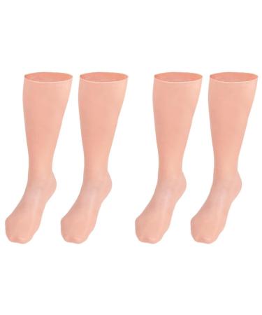 minkissy 2 Pairs Exfoliating Moisturizing Socks Dress Shoes for Women Heels Women s Socks Moisturising Heel Socks Girl High Heels Girl Heels Foot Care Socks Foot Lotion Women's Socks Sebs