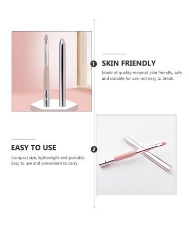 Retractable Lip Brush with Lid - Travel-Friendly Make-Up Tool for Lipstick & Gloss | Perfect for Eyeshadow & Gloss-Up Applications - Buy Online on GoSupps.com