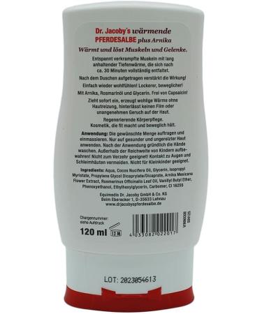Dr. Jacoby's Original Horse Ointment - Warming Formula in Convenient Dispenser | International Shipping Available - Buy Online on GoSupps.com