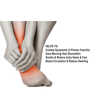 Compression Plantar Fasciitis Socks L/XL Black - Heel Pain Relief & Arch Support for Men and Women - Buy Online on GoSupps.com