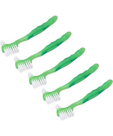 Prosthesis Brushes Set | Double-Sided Soft Hair | Plaque Removal & Loose Toothbrush for Seniors | Portable & Everyday Use (Green) - Buy Online on GoSupps.com