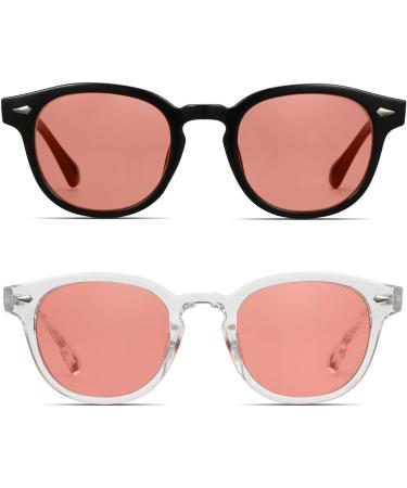 ZIHVEUC 2 Pack FL Fluorescent 41 Tinted Migraine Glasses Light Sensitivity Eyeglasses Indoor/Outdoor Photophobia Eyewear(Black+Clear 0.00) - Buy Online on GoSupps.com