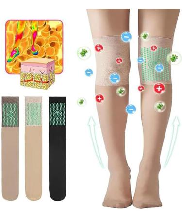 Ionic Correction Lymphatic Detox Long Tube Silk Stockings for Women | Over Knee Thigh Compression Socks - International Shipping Available - Buy Online on GoSupps.com