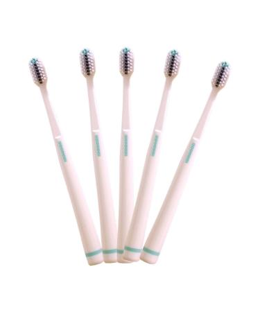 HOMSFOU 5pcs Soft Bristle Toothbrush Spiral Silk Brush Miss Plastic