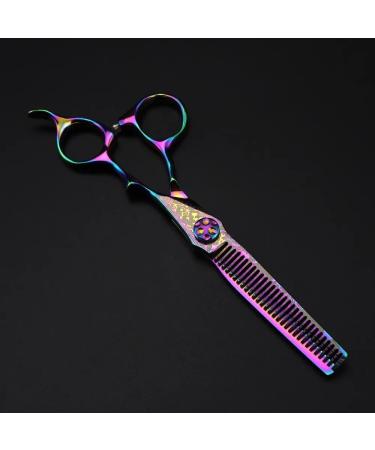 Hair Cutting Scissors 6 Inch Professional Rainbow Damascus Hair Cutting Scissors Gem Screw Haircut Thinning Barber Steel Cut Shears Hairdresser Scissors Set - Buy Online on GoSupps.com