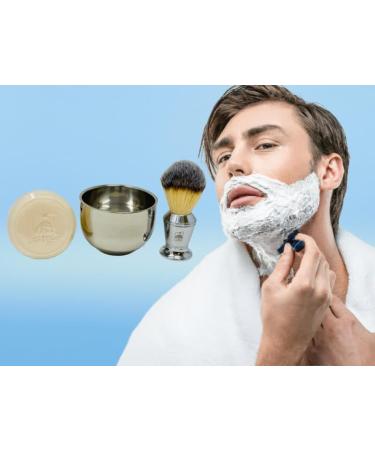 Buy G.B.S Men s Wet Shaving Set - Chrome Brush Stainless Bowl & Natural Soap - International Shipping Available - Buy Online on GoSupps.com