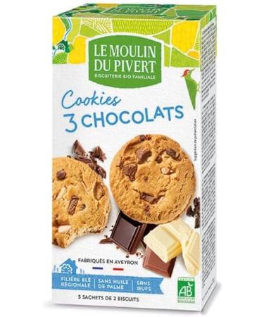 Le Moulin du Pivert - Three chocolate cookies 175g - unit - Buy Online on GoSupps.com