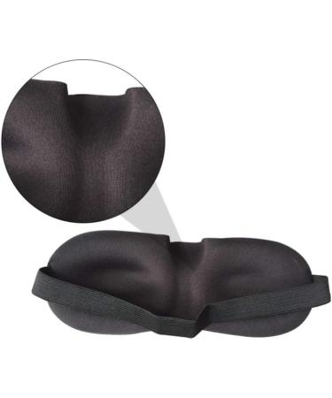 Healifty 3D Contoured Cup Sleeping Eye Mask 4pcs for Women Men - Black Blindfold with Elastic Strap for Night Eye Patch - Block Out Light and Improve Sleep - Buy Online on GoSupps.com
