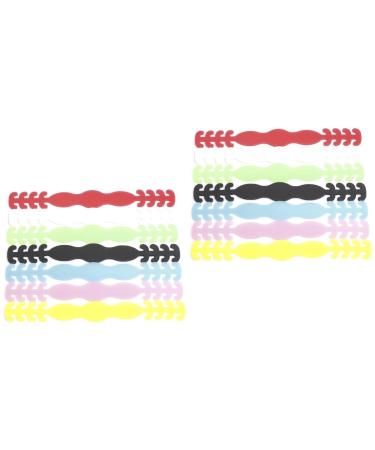 Lurrose 45 pieces lanyard hook masked-ear hooks slipproof face mask ear hooks lanyard accessories facial accessories mask ear-rope-buckle mask strap 1 piece (1 Pack) Sorted 15 pieces x 2 pieces