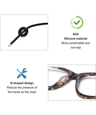 Silicone Nose Pads for Glasses Self-Adhesive Anti-Slip 40 Pairs (20 Transparent + 20 Black) + 10 Black Anti-Slip Rings Perfect Glasses Accessories - Buy Online on GoSupps.com