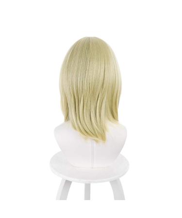 Rika Kawai Wonder Egg Priority Cosplay Wig - Shoulder Length Bob Dirty Blonde Pink Hair with Bangs for Women & Girls - Best Quality! - Buy Online on GoSupps.com