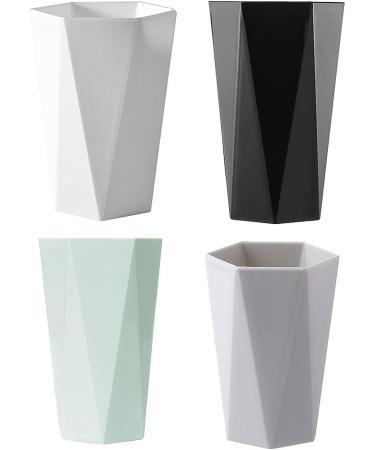 Allinbuy Anti-Slip Toothbrush Cup Holder for Couples - Black Plastic Bathroom Tooth Bowl - Buy Online on GoSupps.com