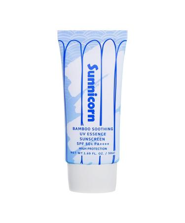 Bamboo Soothing UV Essence Sunscreen 1.7 fl oz (50 ml) Korean Cosmetics (SPF50+ PA++++) | Moisturizing No White Cast Sensitive Skin Vegan Cruelty-Free Ocean Friendly-Reef Safe