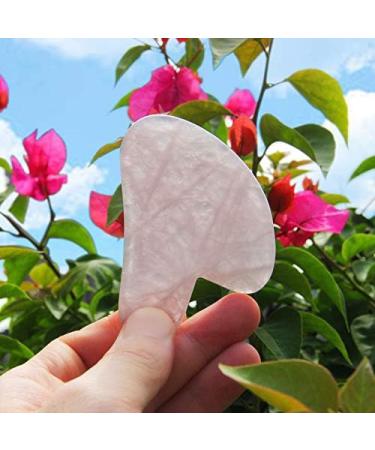 Rose Quartz Gua Sha Tool for Anti-Aging & Skin Care | Natural Healing Massage Stone | Best Pink Facial Gua Sha Massage Tool - Buy Online on GoSupps.com