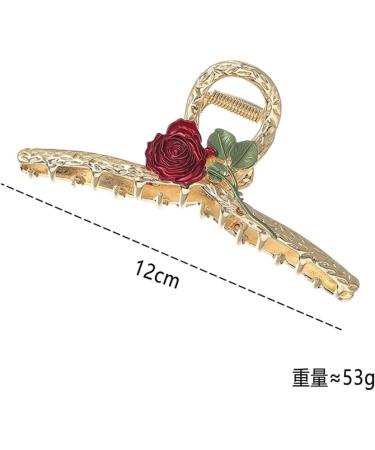 Hair Claw Clip Metal Hair Clips Hair Claw Clips Hair Hairpins Romantic Rose Flower Lily Metal Hair Claws Women Hairstyle Barrettes Hair Accessories Accessories Gift Clips (Color : D Size : 12cm) (Co - Buy Online on GoSupps.com