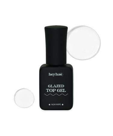 Glazed Top Gel for Semi-Cured Gel Nail Strip | Non Wipe High Gloss Gel Top Coat (0.23 fl.oz)