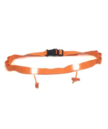 Running number belt with elastic gel and reflective strip for runners Cyclists Triathlete number belt Start number belt triathlons number belt run race number belt running number orange