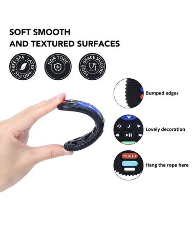 JinZeFa Soft Silicone Baby Teething Toy - Remote/Game Control Shape, BPA-Free Teether for Babies 3-12 Months, Blue - Buy Online on GoSupps.com