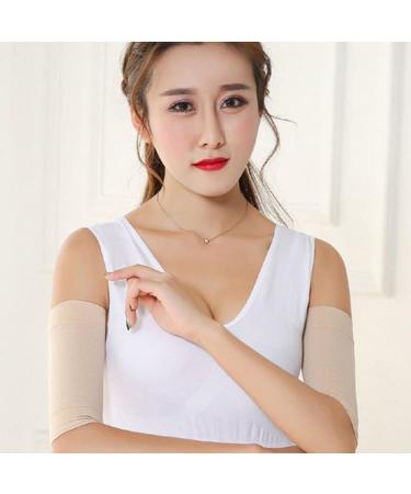 Arm Slimming Shaper Wrap for Flabby Arms - Compression Sleeve Pair in Khaki | Yoga Clothing for All Sizes - Buy Online on GoSupps.com