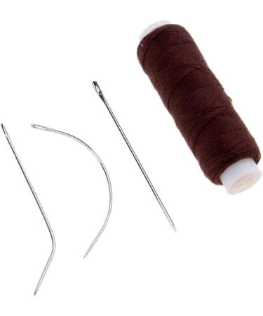 Premium Hair Extension Weft Thread & Needles for Wigs | Brown - Shop Internationally - Buy Online on GoSupps.com