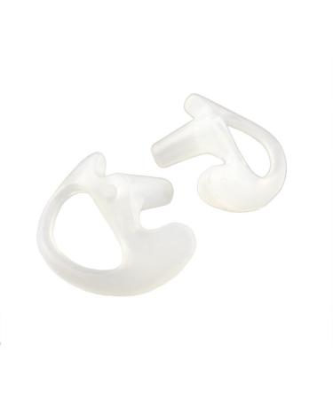 2 Left Small Clear Flexible SEMI Custom Ear Mold Insert Rubber Gel EARPIECE Police Duty Gear
