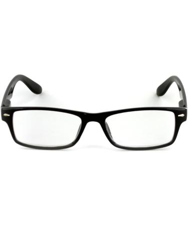 Executive Professional Series Reading Glasses for Men - Slim Styling in Shiny Black | International Shipping Available - Buy Online on GoSupps.com